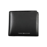 Tommy Hilfiger Sleek Black Leather Wallet for the Modern Man - Wallets