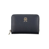 Tommy Hilfiger Sleek Blue Multipurpose Wallet with Zip Closure - Wallets