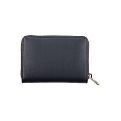 Tommy Hilfiger Sleek Blue Multipurpose Wallet with Zip Closure - Wallets