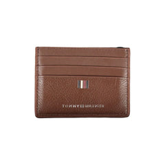 Tommy Hilfiger Sleek Leather Card Holder with Contrast Detailing - Card Cases