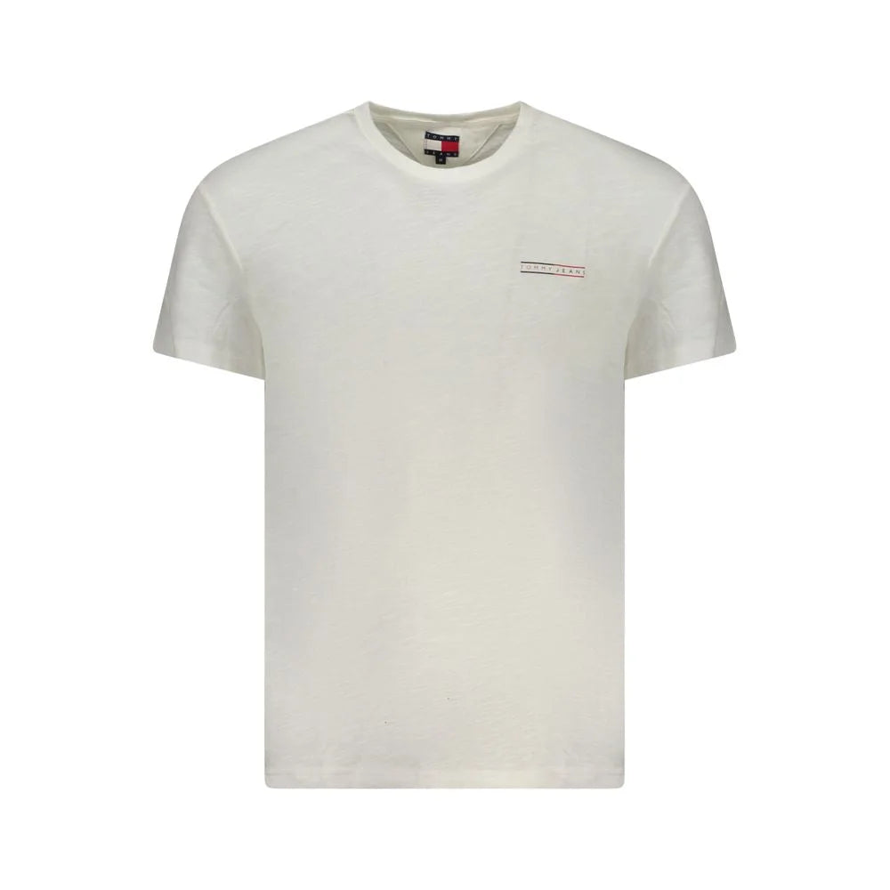 Tommy Hilfiger White Cotton Men T-Shirt - T-Shirts
