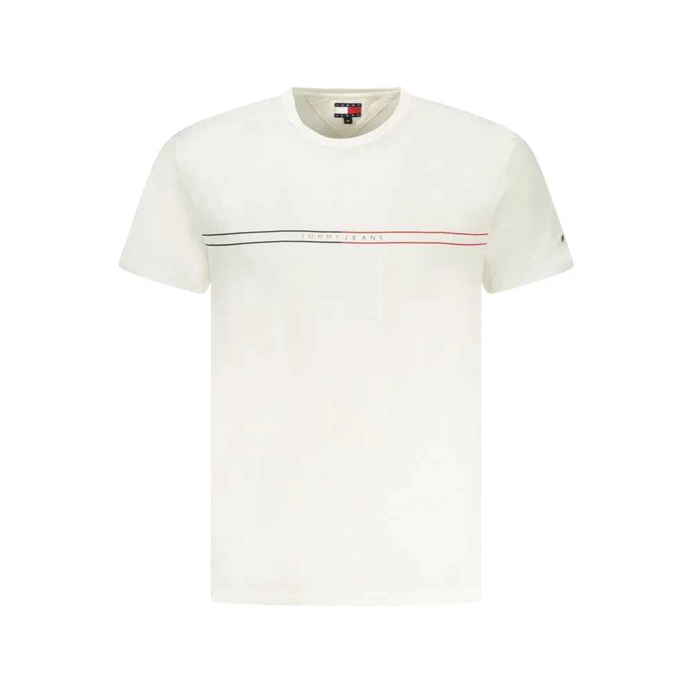 Tommy Hilfiger White Cotton Men T-Shirt - T-Shirts