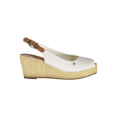 Tommy Hilfiger White Cotton Sandal - EU40/US10 - Sandals