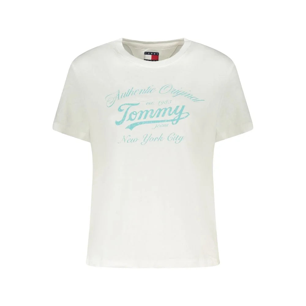 Tommy Hilfiger White Cotton Women T-Shirt - T-Shirts