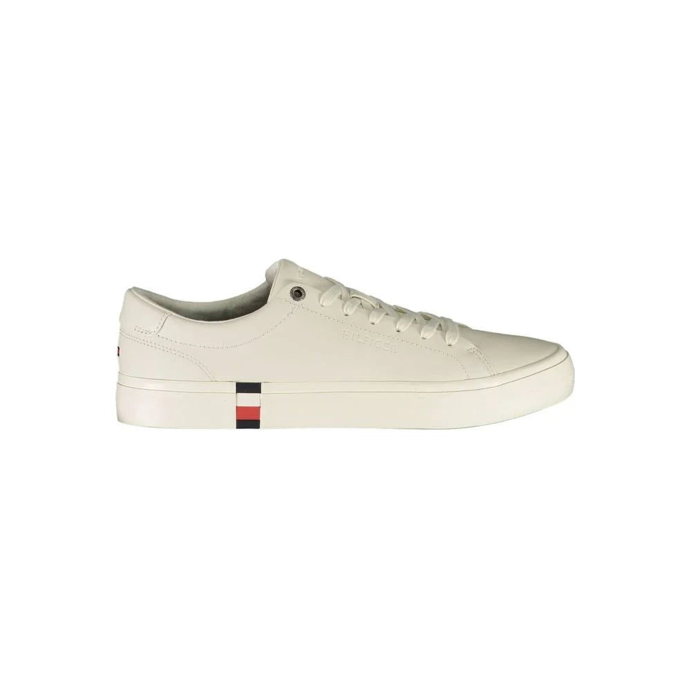 Tommy Hilfiger White Leather Men Sneaker - EU44/US11 - Sneakers