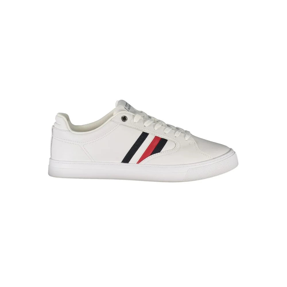 Tommy Hilfiger White Leather Men Sneaker - Sneakers