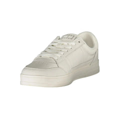 Tommy Hilfiger White Leather Men Sneaker - Sneakers