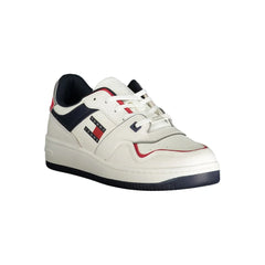 Tommy Hilfiger White Leather Men Sneaker - Sneakers
