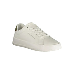 Tommy Hilfiger White Leather Men Sneaker - Sneakers