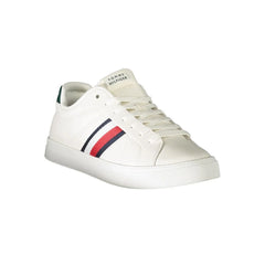 Tommy Hilfiger White Leather Men Sneaker - Sneakers