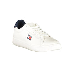 Tommy Hilfiger White Leather Men Sneaker - Sneakers