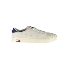 Tommy Hilfiger White Leather Men Sneaker - Sneakers
