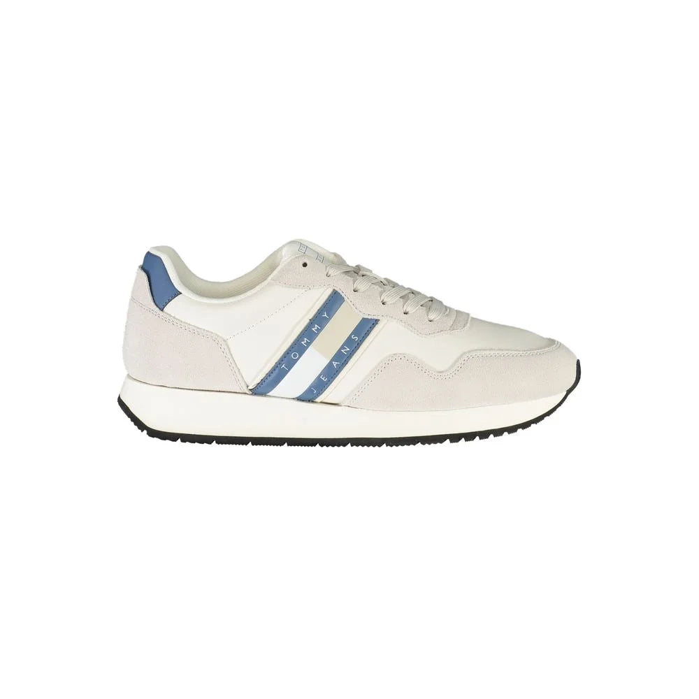 Tommy Hilfiger White Leather Men Sneaker - Sneakers
