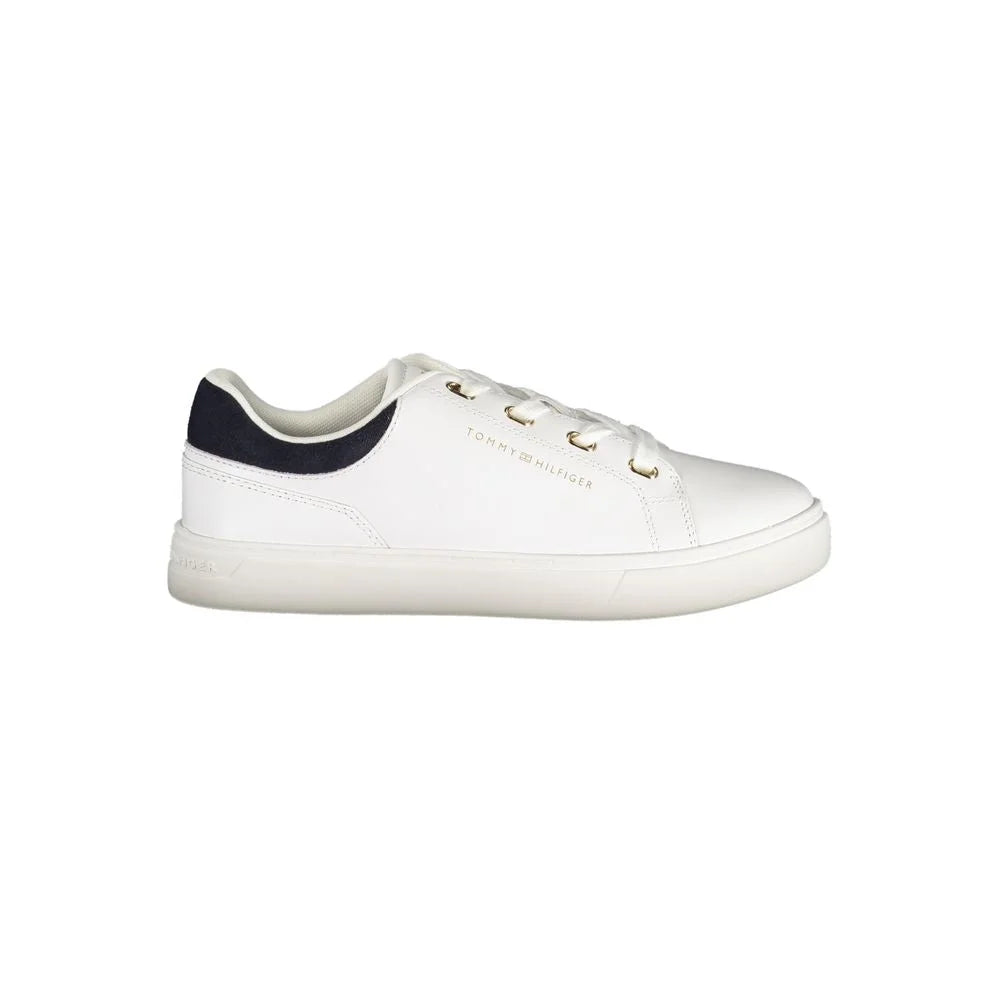 Tommy Hilfiger White Leather Women Sneaker - Sneakers