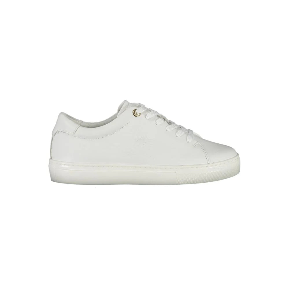 Tommy Hilfiger White Leather Women Sneaker - Sneakers