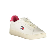 Tommy Hilfiger White Leather Women Sneaker - Sneakers
