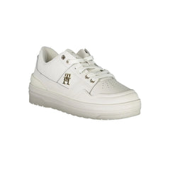 Tommy Hilfiger White Leather Women Sneaker - Sneakers
