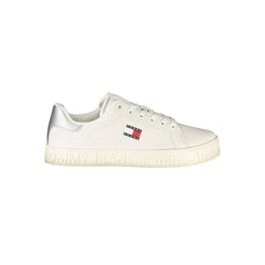 Tommy Hilfiger White Leather Women Sneaker - Sneakers