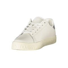 Tommy Hilfiger White Leather Women Sneaker - Sneakers