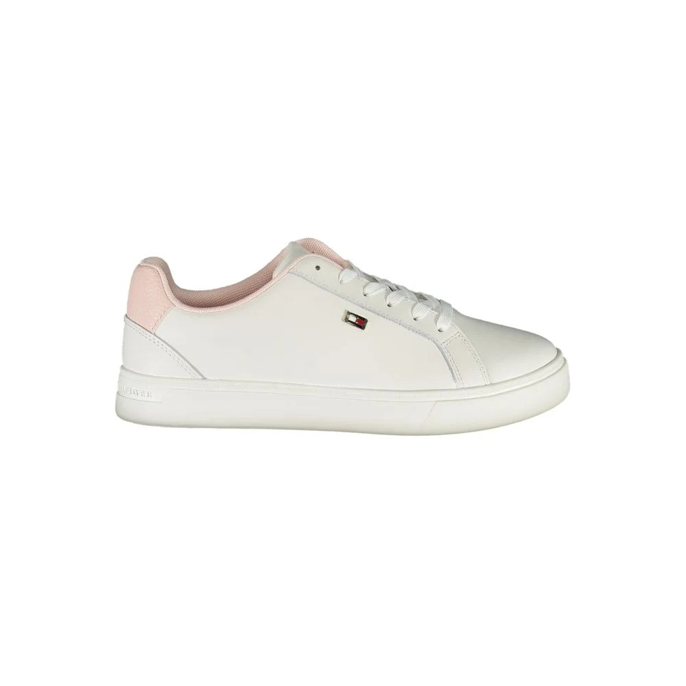 Tommy Hilfiger White Polyester Sneaker - Sneakers