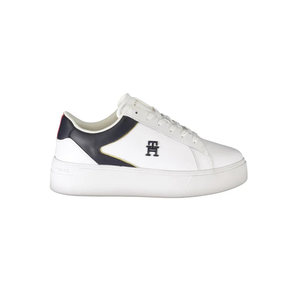 Tommy Hilfiger White Polyester Sneaker - Sneakers