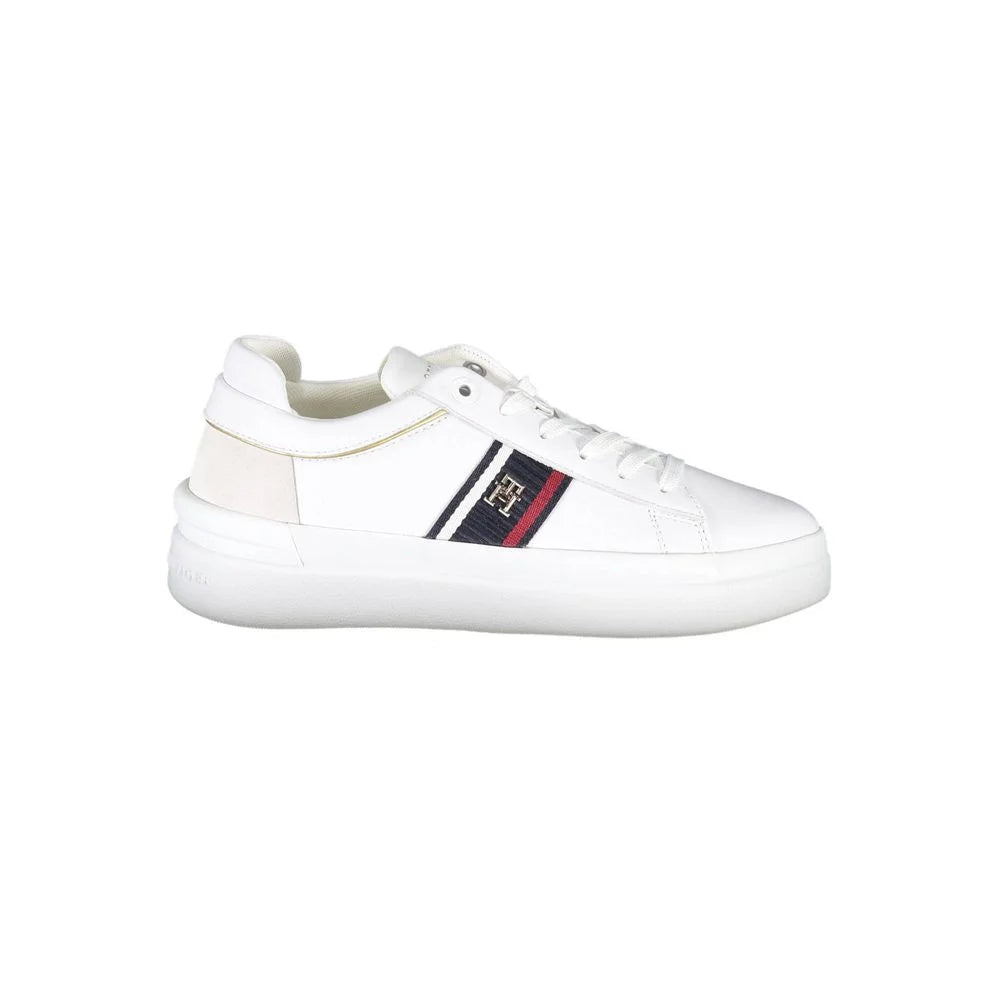 Tommy Hilfiger White Polyester Sneaker - Sneakers