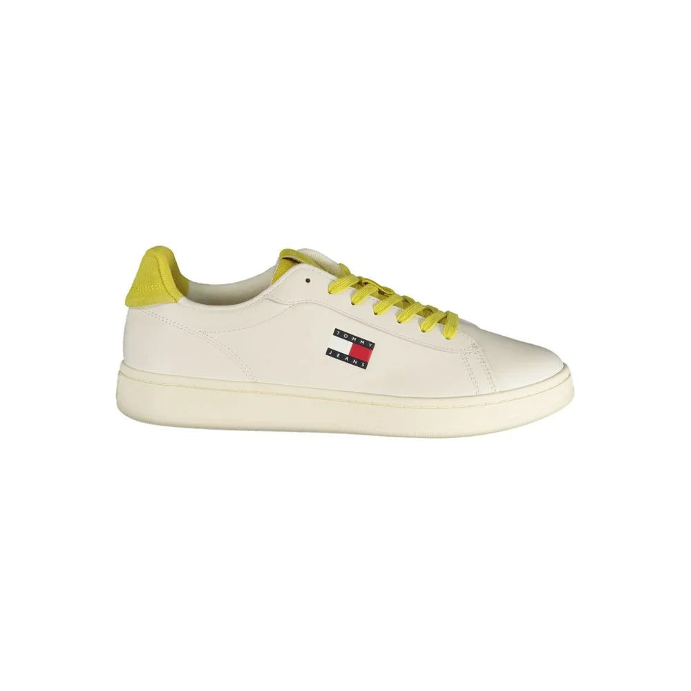 Tommy Hilfiger White Polyurethane Men’s Sneaker