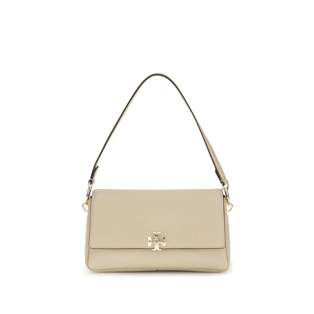 Tory Burch Beige Calf Leather Bos Taurus Shoulder Bag