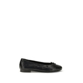 Tory Burch Black Calf Leather Bos Taurus Ballet Flats
