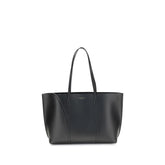 Τσάντα χειρός Tory Burch από δέρμα μοσχαριού Bos Taurus μαύρο