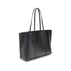 Tory Burch Black Calf Leather Bos Taurus Handbag