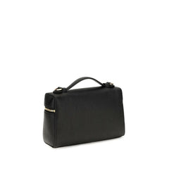 Tory Burch Black Calf Leather Bos Taurus Handbag