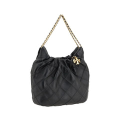 Tory Burch Schwarze Kalbshirgen-Bos Taurus Handtasche