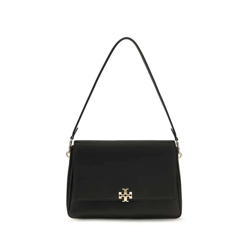 Tory Burch Black Calf Leather Bos Taurus Shoulder Bag