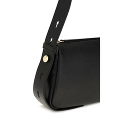 Tory Burch Black Calf Leather Bos Taurus Shoulder Bag