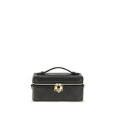 Tory Burch Black Calf Leather Bos Taurus Wallet