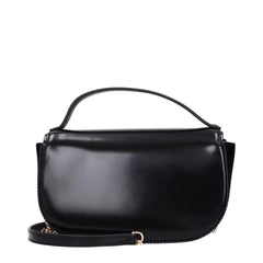 Rear view of the Tory Burch luxury leather handbag showing the smooth grain finish and clean, minimalist aesthetic.