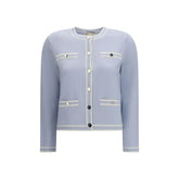 Tory Burch Blue Wool Cardigan - Cardigans