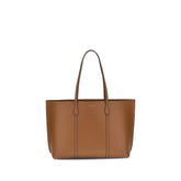 Τσάντα χειρός Tory Burch καφέ δέρμα Bos Taurus