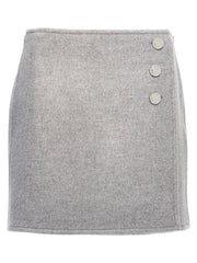 Tory Burch Gray Wool Long Skirt