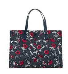 Tory Burch Medium Nylon Retro Batik Print Shoulder Tote Handbag - Shopper Bags
