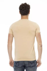 Trussardi Action Beige Cotton Men T-Shirt - T-Shirts
