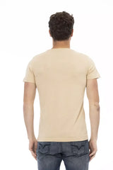 Trussardi Action Beige Cotton Men T-Shirt - T-Shirts