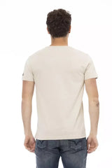 Trussardi Action Beige Cotton Men T-Shirt - T-Shirts
