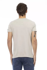 Trussardi Action Beige Cotton Men T-Shirt - T-Shirts