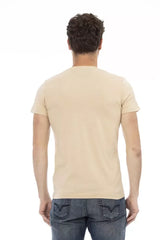 Trussardi Action Beige Cotton Men T-Shirt - T-Shirts