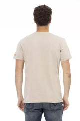 Trussardi Action Beige Cotton Men T-Shirt - T-Shirts