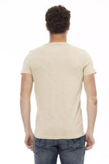 Trussardi Action Beige Cotton Men T-Shirt - XL - T-Shirts