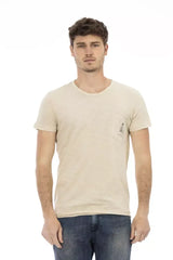 Trussardi Action Beige Cotton Men T-Shirt - XL - T-Shirts