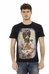 Trussardi Action Black Cotton Men T-Shirt - T-Shirts